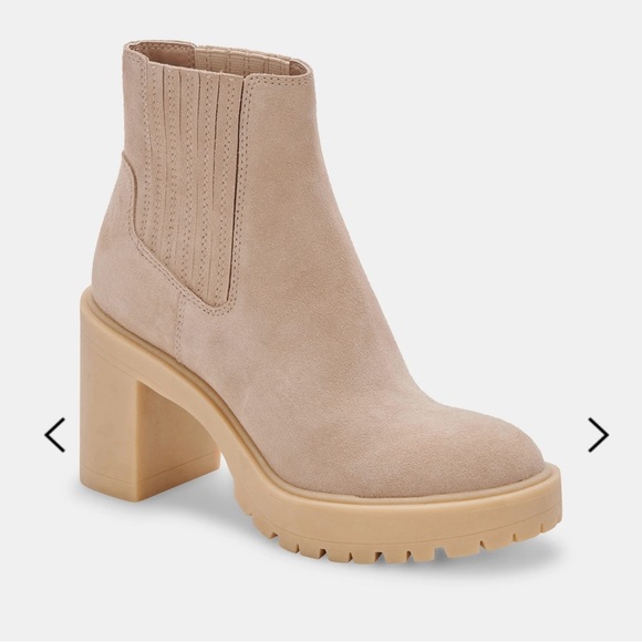 Dolce Vita Caster Dune Suede Waterproof Booties - Picture 2 of 12